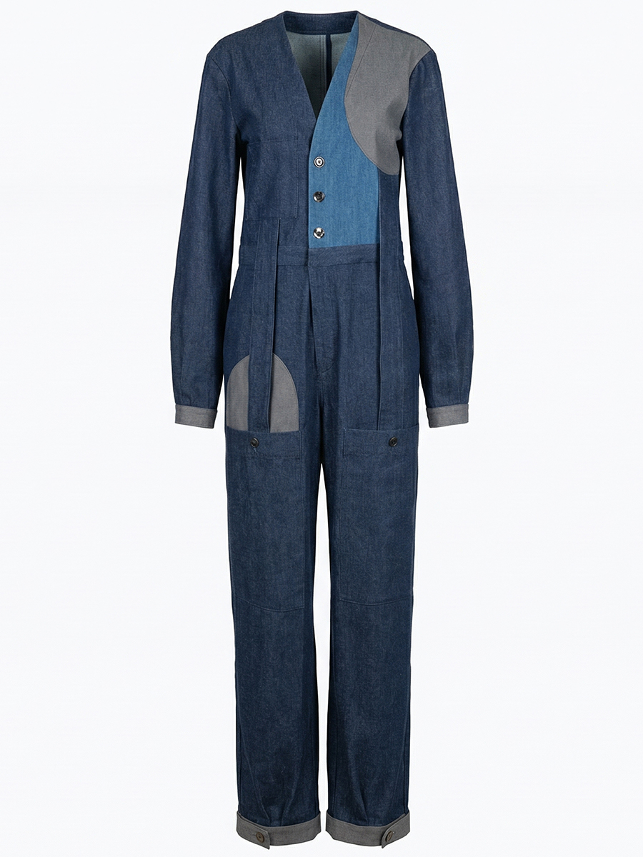 Blue Print Jumpsuit view 2