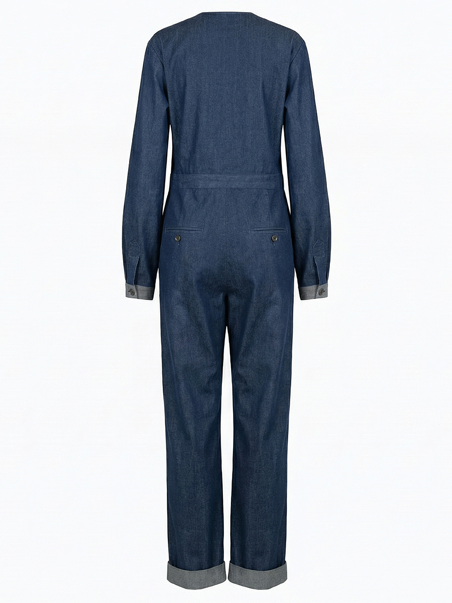 Blue Print Jumpsuit view 3