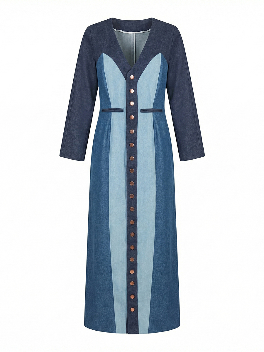 Blue Print Maxi Dress view 2