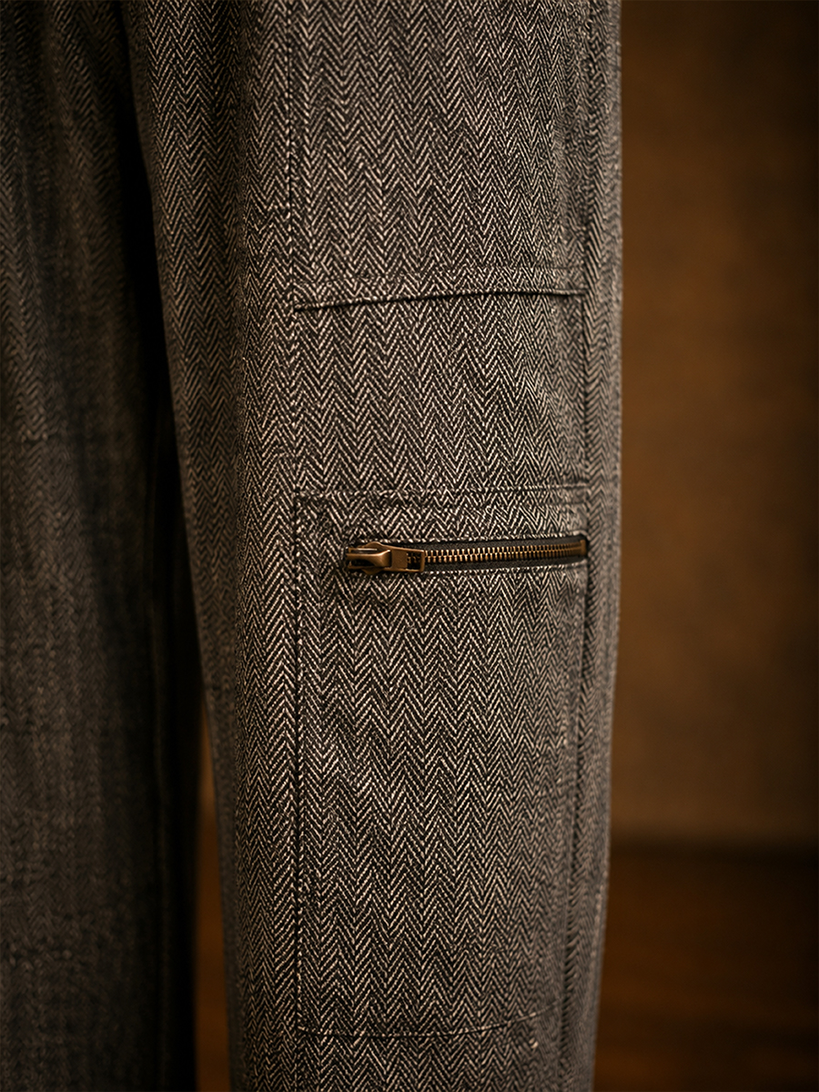 Herringbone Cargo Pants