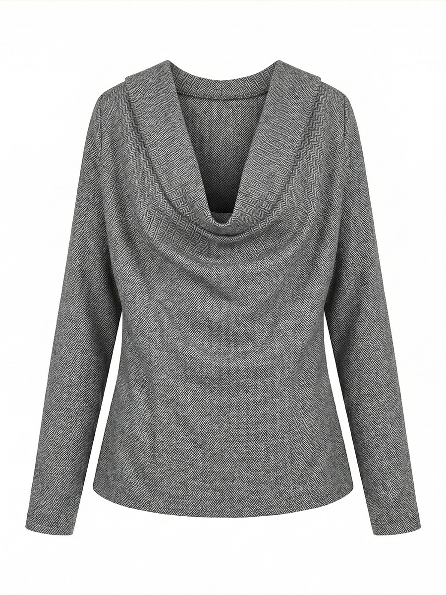 Herringbone Cowl Hoodie view 2