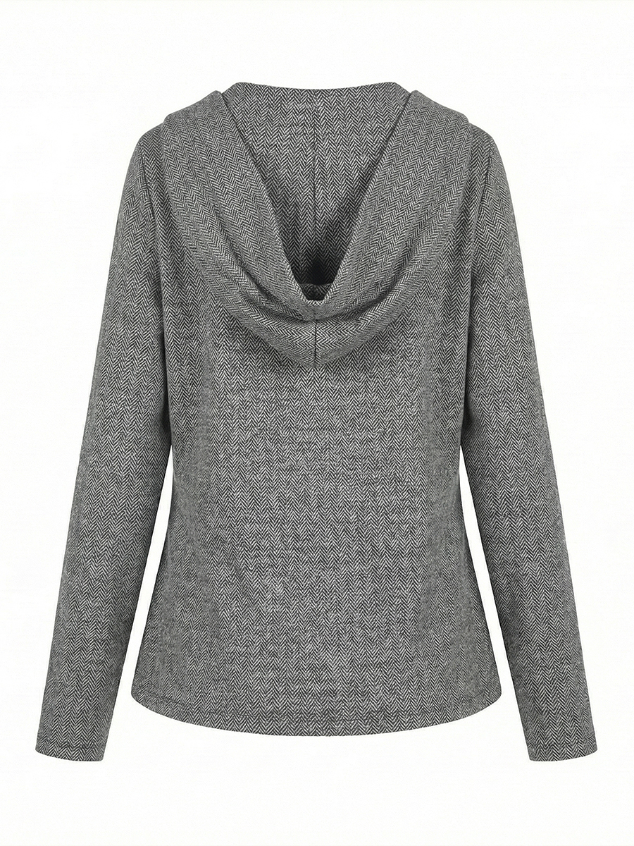 Herringbone Cowl Hoodie view 3